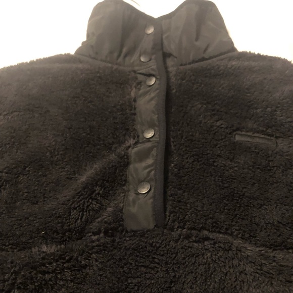 NWT Spyder Black Snap Button Pullover Jacket Quarter Snap Neckline Stand Collar - Picture 7 of 8